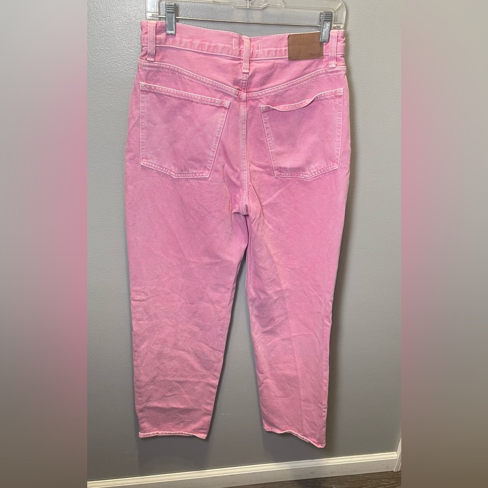 Madewell Baggy Straight Jeans Garment Dyed Edition Retro Pink Size 26 - Picture 2 of 6